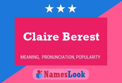 Постер имени Claire Berest