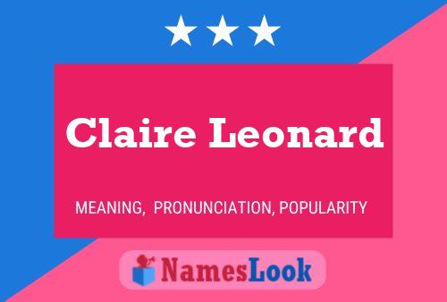 Постер имени Claire Leonard