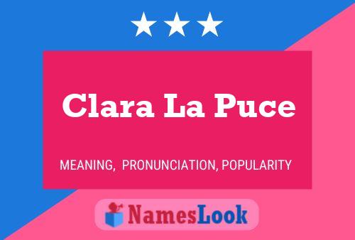 Постер имени Clara La Puce