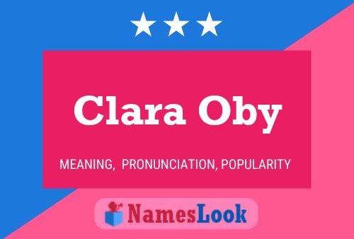 Постер имени Clara Oby