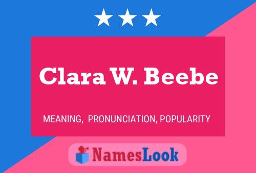 Постер имени Clara W. Beebe