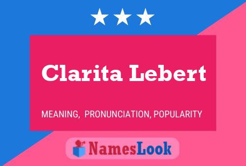 Постер имени Clarita Lebert