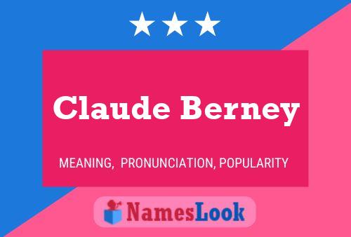 Постер имени Claude Berney