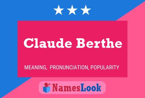 Постер имени Claude Berthe