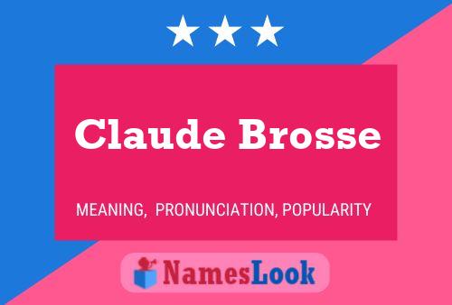 Постер имени Claude Brosse