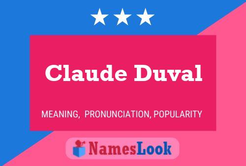 Постер имени Claude Duval