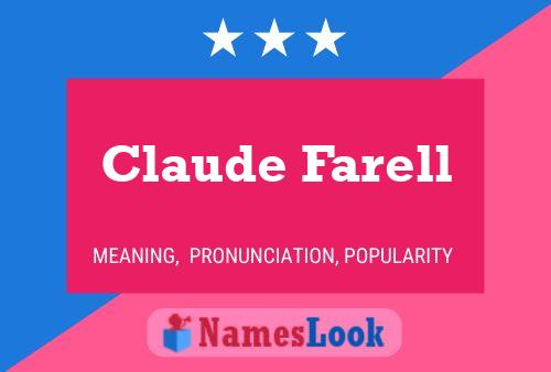 Постер имени Claude Farell