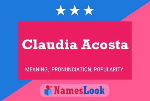 Постер имени Claudia Acosta