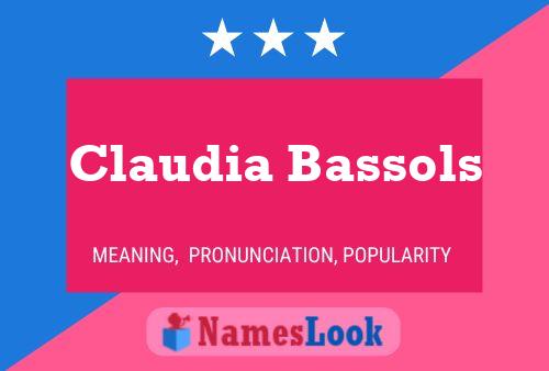 Постер имени Claudia Bassols