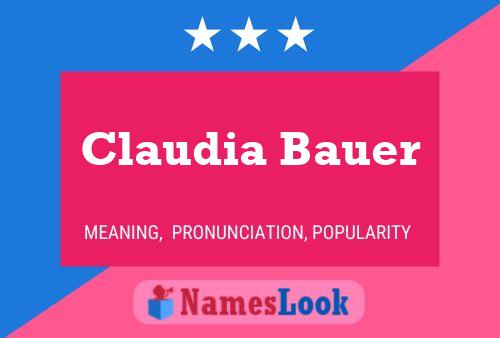 Постер имени Claudia Bauer