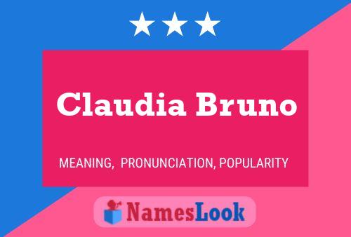 Постер имени Claudia Bruno