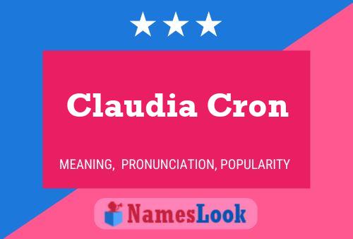 Постер имени Claudia Cron