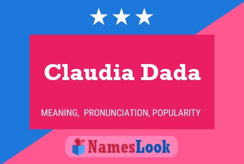 Постер имени Claudia Dada