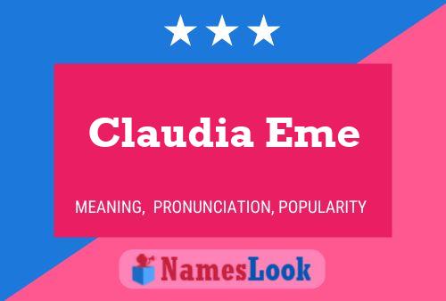 Постер имени Claudia Eme