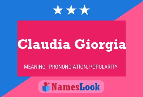 Постер имени Claudia Giorgia