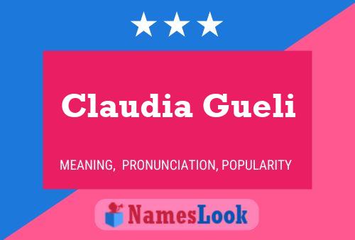 Постер имени Claudia Gueli