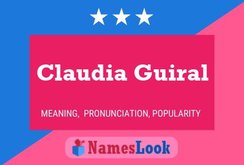 Постер имени Claudia Guiral