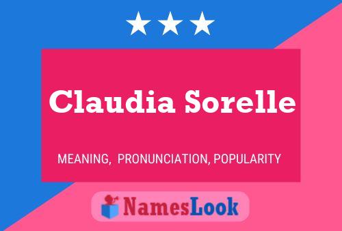 Постер имени Claudia Sorelle