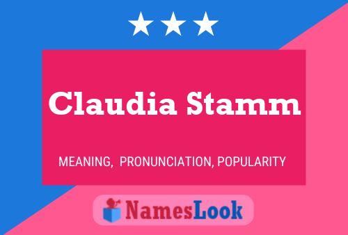 Постер имени Claudia Stamm