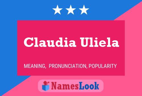 Постер имени Claudia Uliela