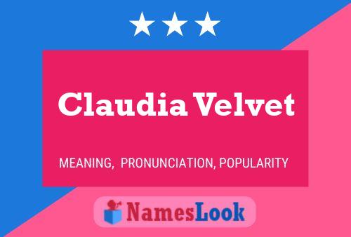 Постер имени Claudia Velvet