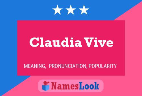 Постер имени Claudia Vive