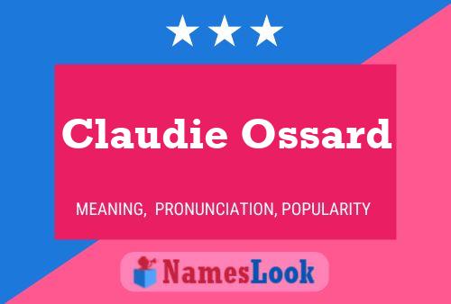 Постер имени Claudie Ossard