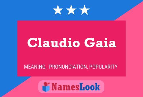 Постер имени Claudio Gaia