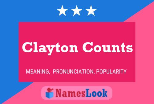 Постер имени Clayton Counts