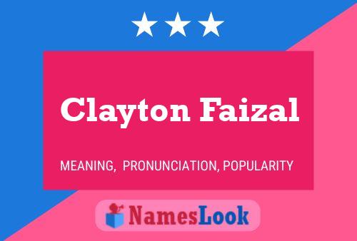 Постер имени Clayton Faizal