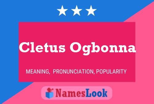 Постер имени Cletus Ogbonna