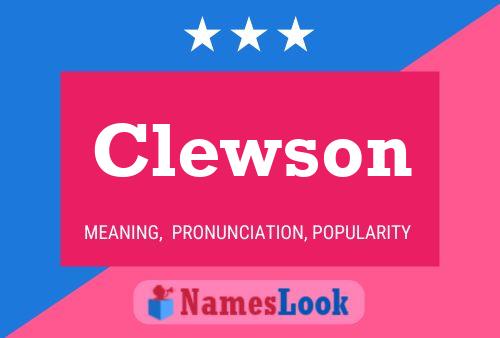 Постер имени Clewson