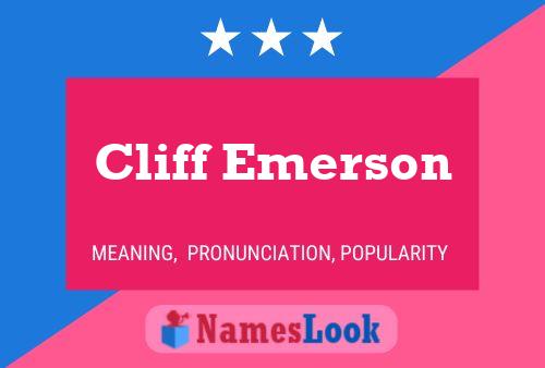 Постер имени Cliff Emerson