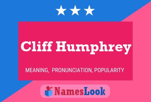 Постер имени Cliff Humphrey