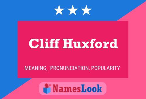 Постер имени Cliff Huxford