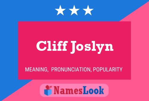 Постер имени Cliff Joslyn