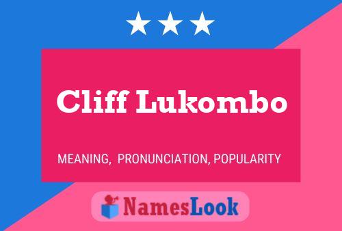 Постер имени Cliff Lukombo