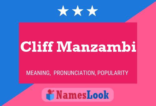 Постер имени Cliff Manzambi