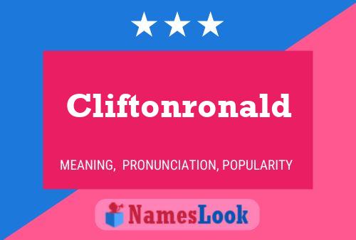 Постер имени Cliftonronald