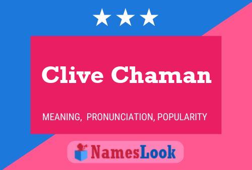 Постер имени Clive Chaman