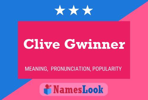 Постер имени Clive Gwinner