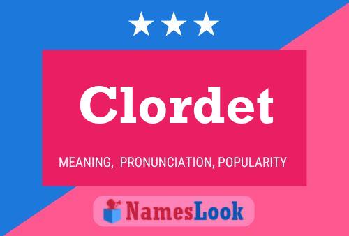 Постер имени Clordet