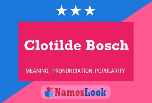 Постер имени Clotilde Bosch