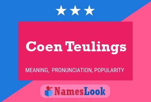 Постер имени Coen Teulings