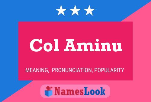 Постер имени Col Aminu