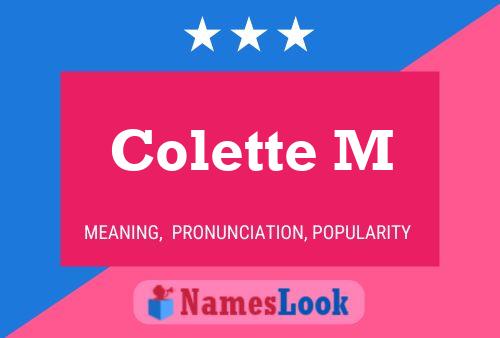 Постер имени Colette M