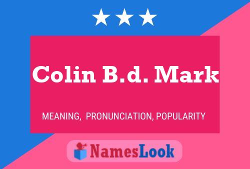 Постер имени Colin B.d. Mark