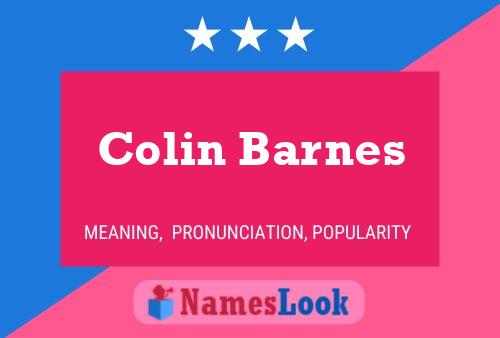 Постер имени Colin Barnes