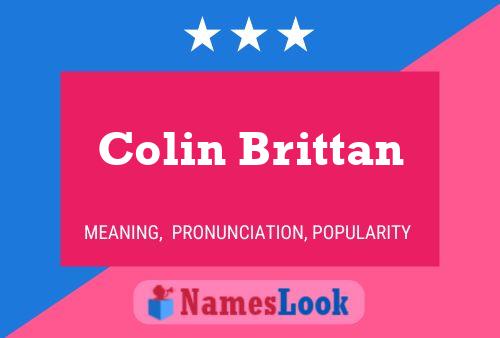 Постер имени Colin Brittan