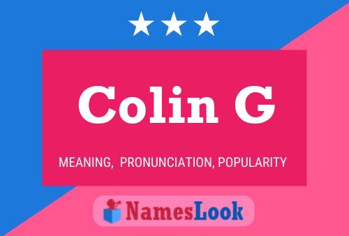 Постер имени Colin G